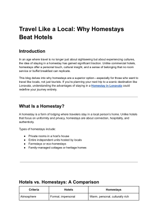 Travel Like a Local_ Why Homestays Beat Hotels