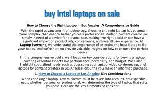 buy Intel laptops on sale