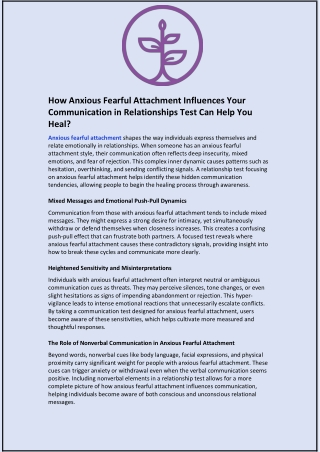 How Anxious Fearful Attachment Influences Your Communication in Relationships?