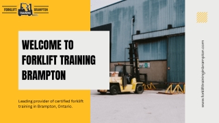 welcome to forklift training brampton