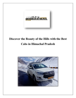 cabs in himachal pradesh