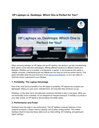 _HP Laptops vs. Desktops_ Which One is Perfect for You_