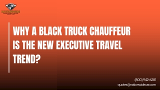 Why a Black Truck Chauffeur Is the New Executive Travel Trend