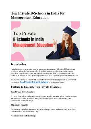 top private b schools in india for management