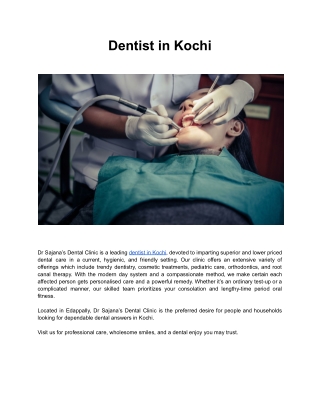Dentist in Kochi