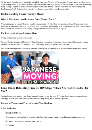 Far Away Moving Company vs. DIY Moves: Which Alternative is Best for You?