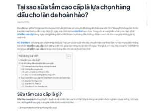 Tại sao sữa tắm cao cấp là lựa chọn hàng đầu cho làn da hoàn hảo?