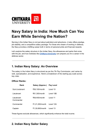 navy salary in india how much can you earn while