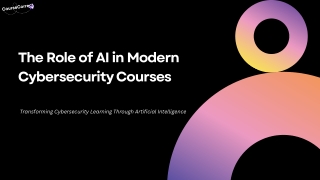 the role of ai in modern cybersecurity courses