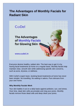 CuDel-the-advantages-of-monthly-facials-for-radiant-skin
