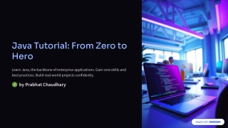 java tutorial from zero to hero