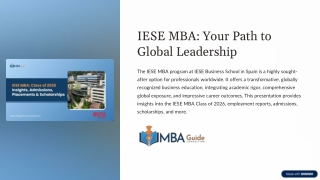 iese mba your path to global leadership