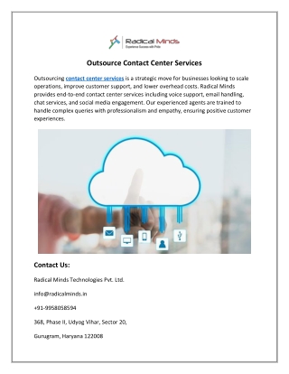 Outsource Contact Center Services for Scalable Business Support