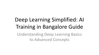 deep learning simplified ai training in bangalore