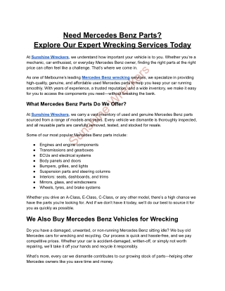 Explore Our Expert Wrecking Services Today