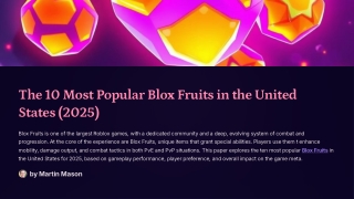 The 10 Most Popular Blox Fruits in the United States (2025)