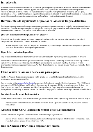 Herramientas de seguimiento de precios en Amazon: Tu guía definitiva