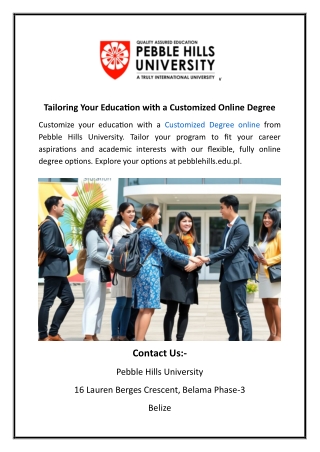Tailoring Your Education with a Customized Online Degree