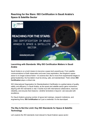 Reaching for the Stars_ ISO Certification in Saudi Arabia’s Space & Satellite Sector