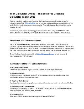 ti 84 calculator online the best free graphing