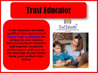 Trusted Home Tutor in Kolkata for All Subjects – Trust Educator