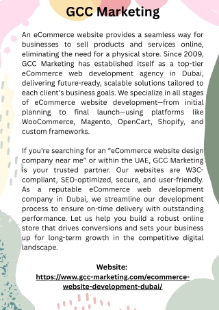 eCommerce development company in Dubai