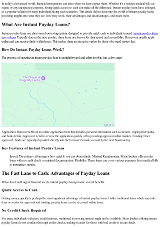 “The Fast Lane to Cash: Exploring Instant payday loans.”
