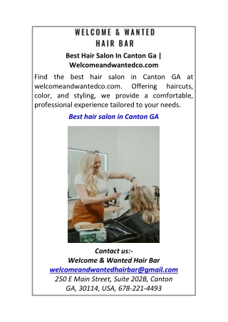 Best Hair Salon In Canton Ga Welcomeandwantedco.com