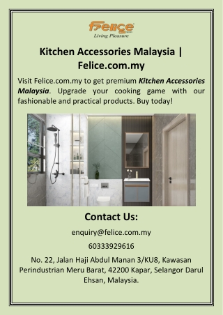 Kitchen Accessories Malaysia | Felice.com.my
