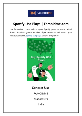 Spotify Usa Plays