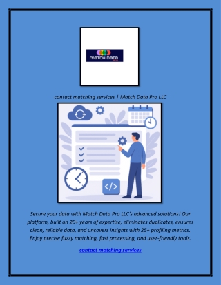 contact matching services  Match Data Pro LLC