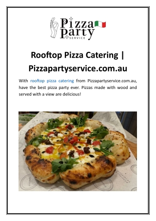 Rooftop Pizza Catering