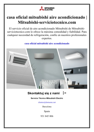 casa oficial mitsubishi aire acondicionado | Mitsubishi-serviciotecnico.com
