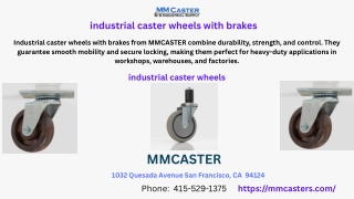industrial caster wheels with brakes