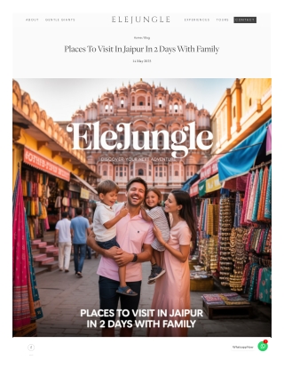 Places To Visit In Jaipur In 2 Days With Family