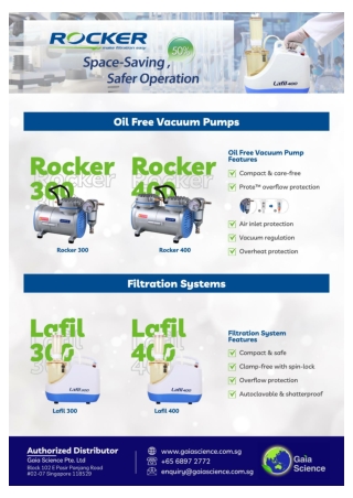 Rocker 300 Oil Free Vacuum Pump Supplier