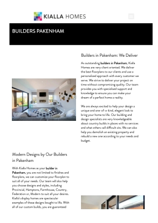 Builders Pakenham