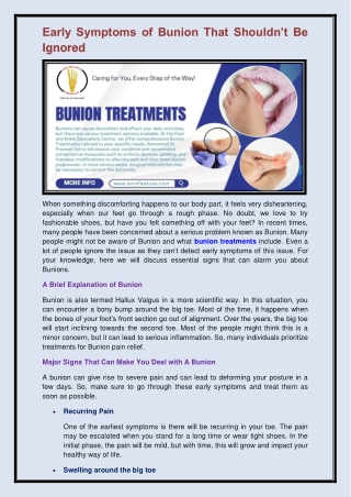 bunion treatments