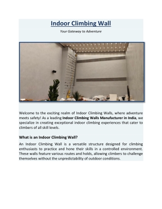 Indoor Climbing Wall