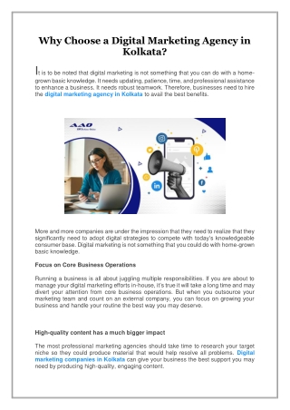 Why Choose a Digital Marketing Agency in Kolkata