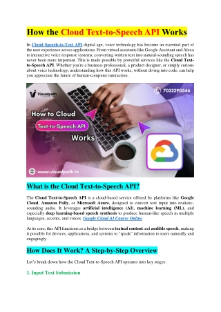Top Google Cloud AI Training in India - Google Cloud AI Course Online