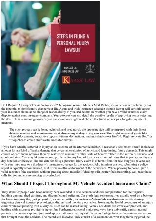 Car Accident Claims: Just How An Attorney Helps Weaver, Bennett & Bland, P A
