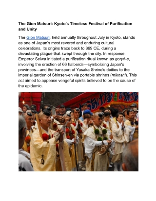 The Gion Matsuri_ Kyoto’s Timeless Festival of Purification and Unity
