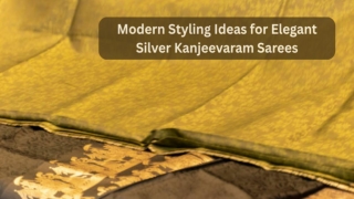 Modern Styling Ideas for Elegant Silver Kanjeevaram Sarees