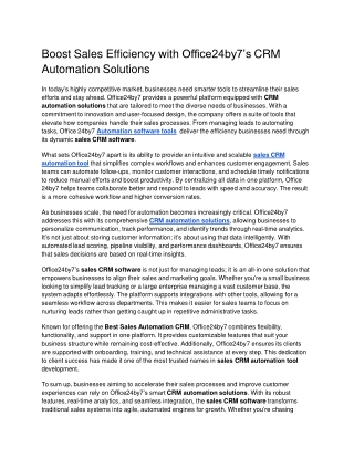 Boost Sales Efficiency with Office24by7 s CRM Automation Solutions docx Google Docs