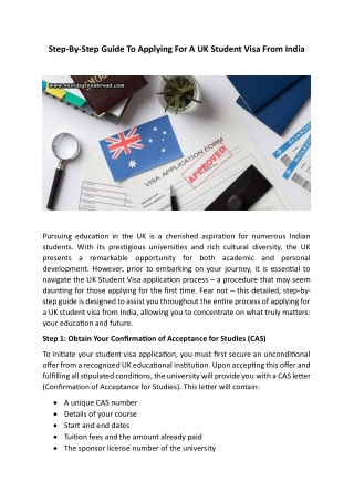 Step-By-Step Guide To Applying For A UK Student Visa From India