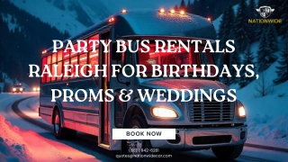Party Bus Rentals Raleigh for Birthdays, Proms & Weddings