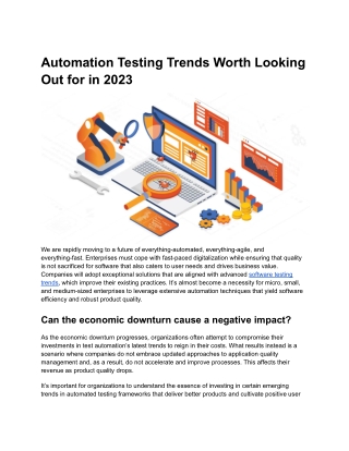 Automation Testing Trends Worth Looking Out for in 2023