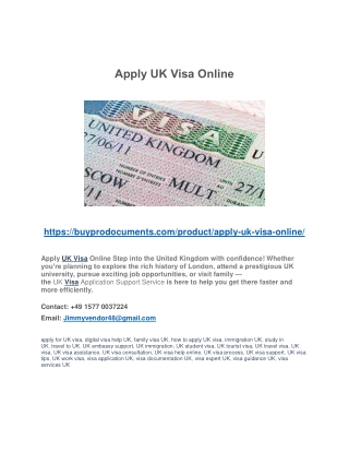 Apply UK Visa Online PDF