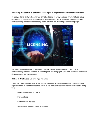 Unlocking the Secrets of Software Licensing_ A Comprehensive Guide for Businesses